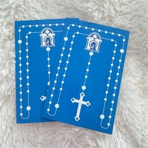 Blue how to pray the Rosary Cards